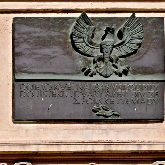 Pamětní deska II. polské armády v Úštěku