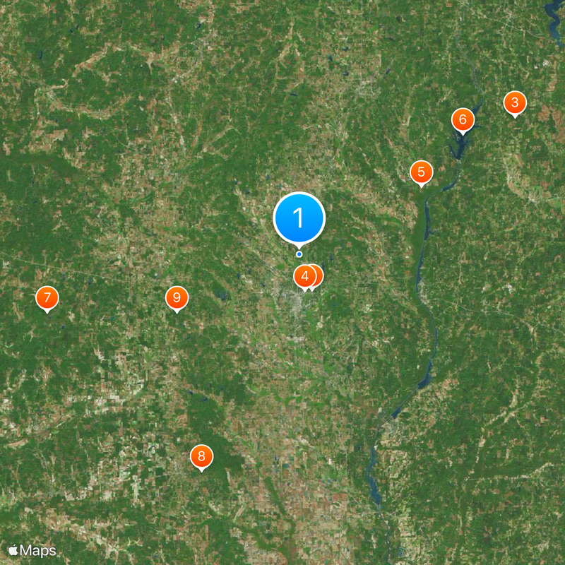 Natchez Trace Parkway Map