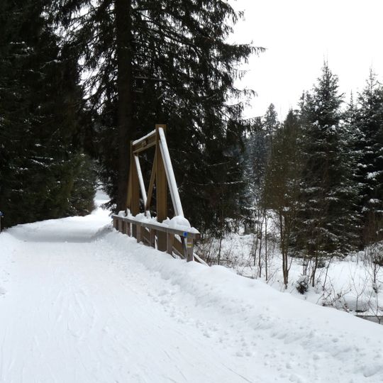 Most Údolské cesty přes Světlou mezi Novým Údolím a Stožcem