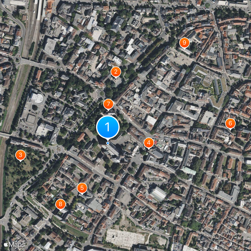 Cathédrale Saint-Pierre de Worms Carte