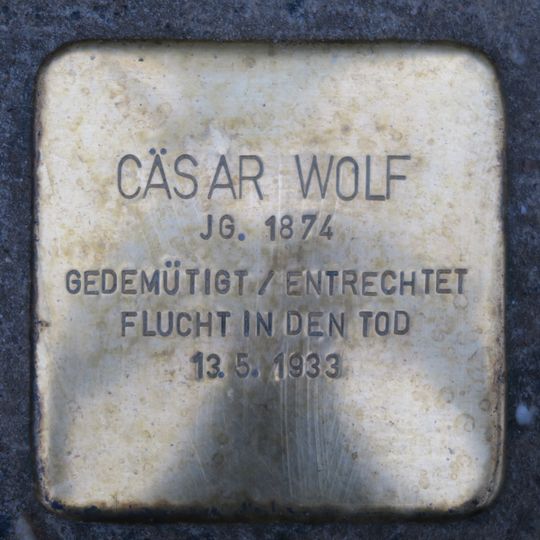 Stolperstein à la mémoire de Cäsar Wolf
