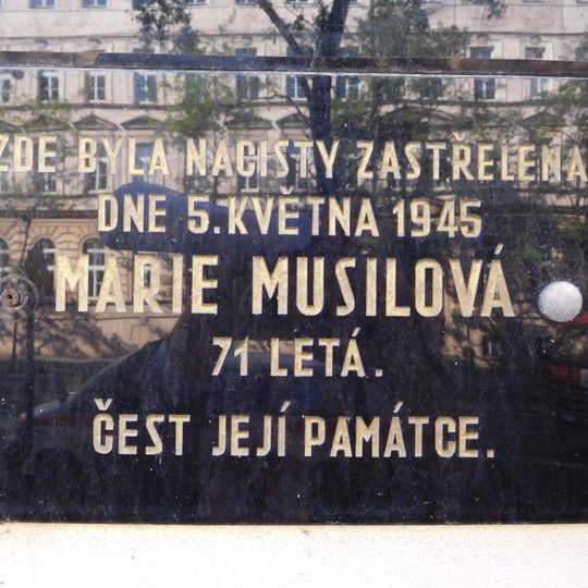 Plaque to Marie Musilová