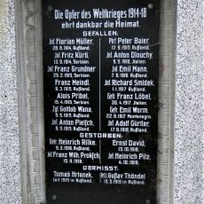 Pomník padlým v 1. světové válce na hřbitově ve Vaňově