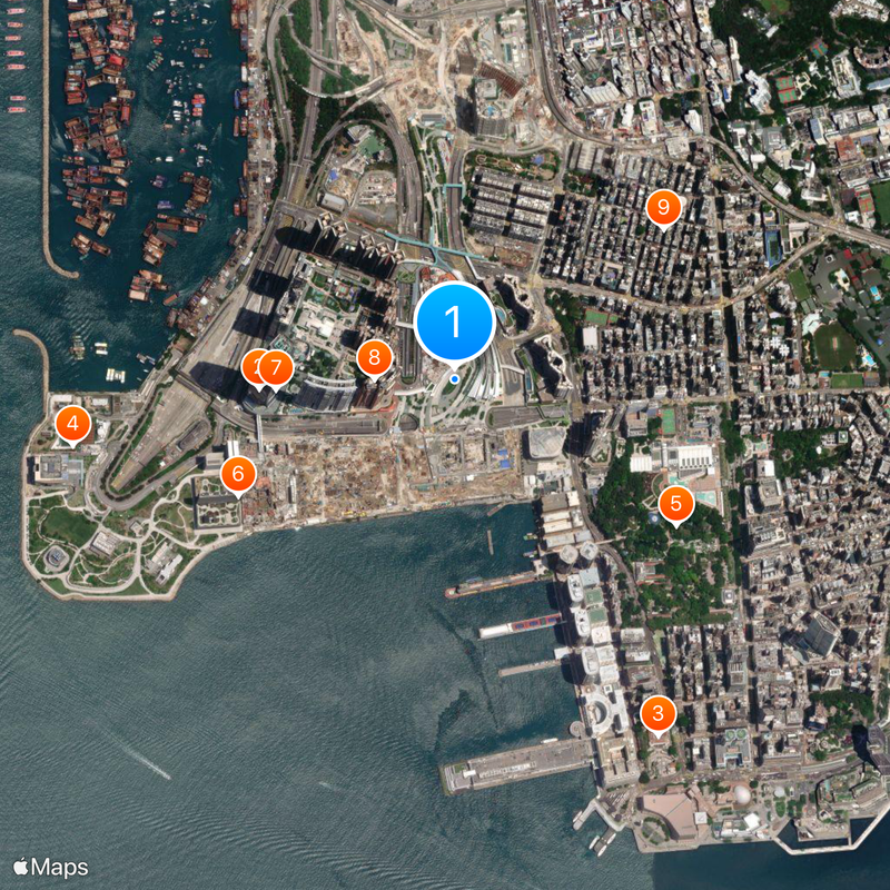 Hong Kong West Kowloon railway station Map