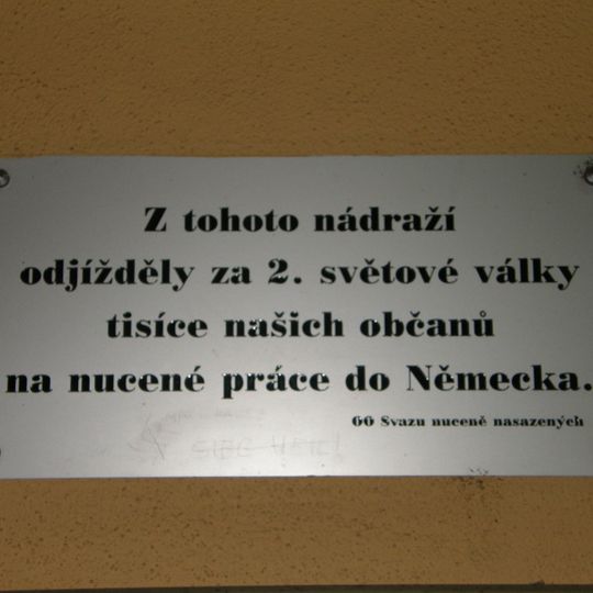 Pamětní deska válečných transportů v Třebíči