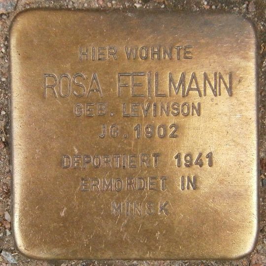 Stolperstein dedicated to Rosa Feilmann