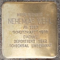 Stolperstein dedicated to Nehemias Wehl