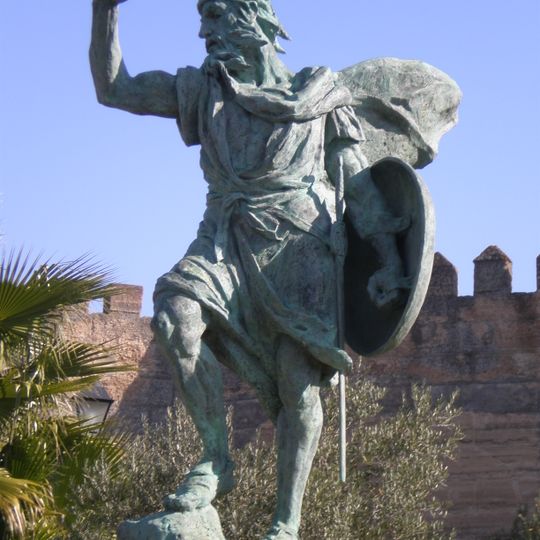 Statue of Ibn Marwan at the Alcazaba of Badajoz