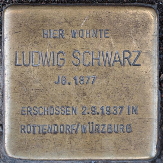 Stolperstein dedicated to Ludwig Schwarz