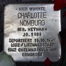 Stolperstein à la mémoire de Charlotte Nomburg