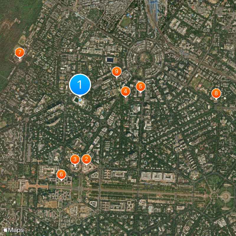 Gurudwara Bangla Sahib Kaart