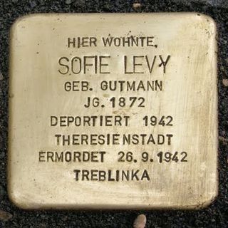 Stolperstein dedicated to Sofie Levy