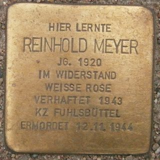 Stolperstein dedicated to Reinhold Meyer