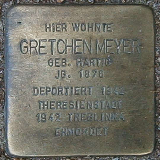 Stolperstein dedicated to Gretchen Meyer