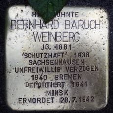 Stolperstein dedicated to Bernhard Baruch Weinberg
