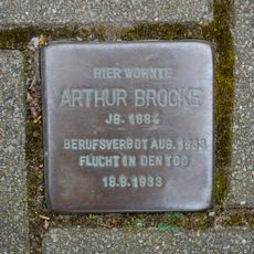 Stolperstein dedicated to Arthur Brocke