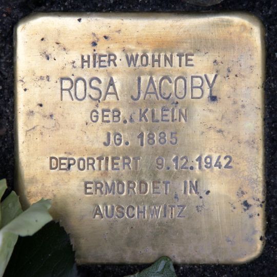 Stolperstein dedicated to Rosa Jacoby