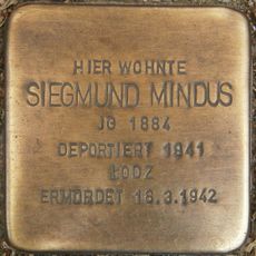 Stolperstein dedicated to Siegmund Mindus