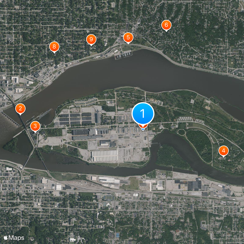 Rock Island Arsenal Map