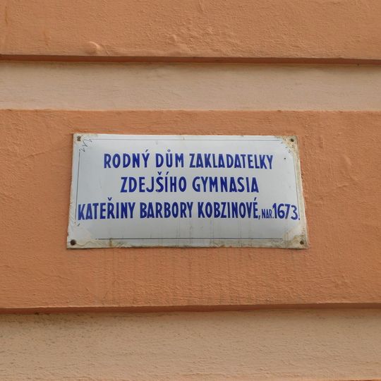Pamětní deska Barbory Kateřiny Kobzinové v Havlíčkově Brodě