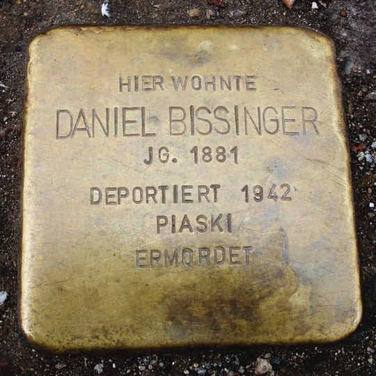 Stolperstein en memoria de Daniel Bissinger