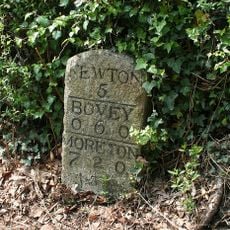 Milestone, Newton Road, close to Cricket Club entrance