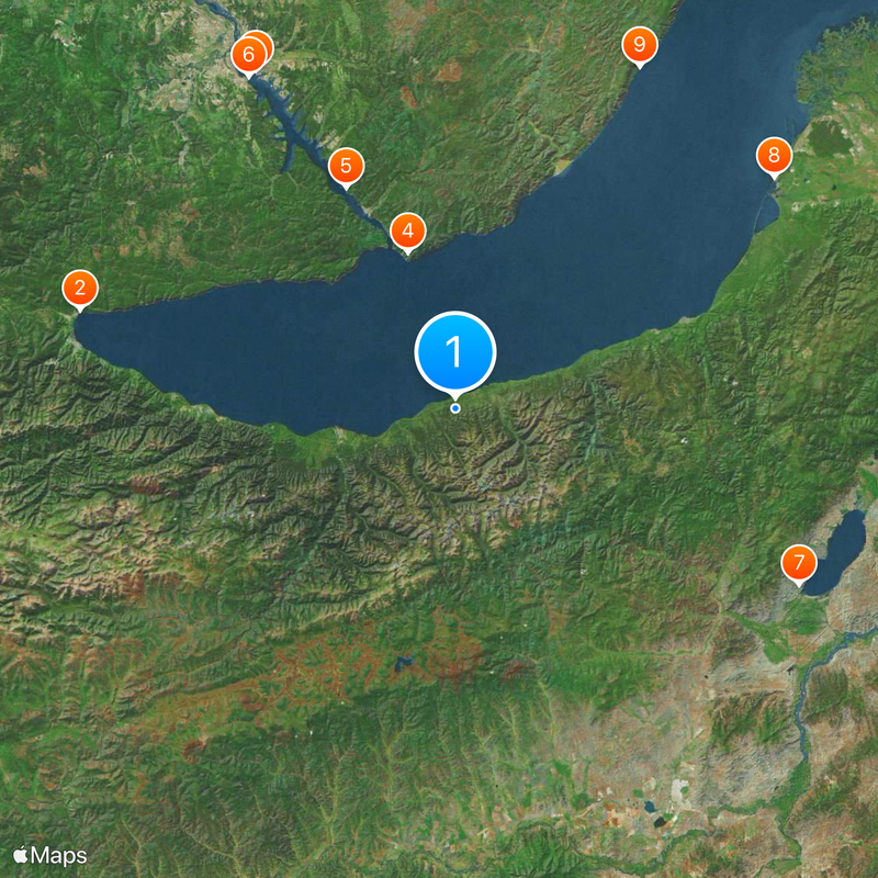 Zapovednik Bajkalski Kaart