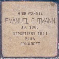 Stolperstein dedicated to Emanuel Gutmann