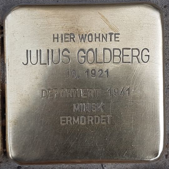 Stolperstein dedicated to Julius Goldberg