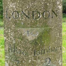 Milestone On Island Before Junction Of Alton Road With Chamber Lane
