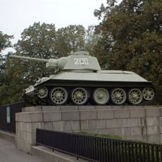 Western T-34 Model 1943 tank at the Soviet Cenotaph in Berlin-Tiergarten