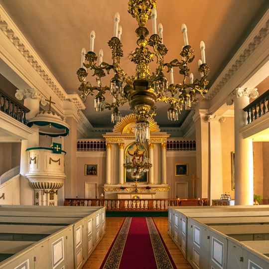 Interior of church of Saint Nicholas in Ventspils