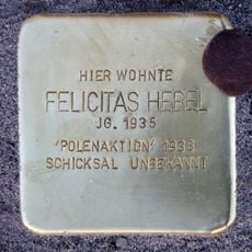 Stolperstein dedicated to Felicitas Hebel