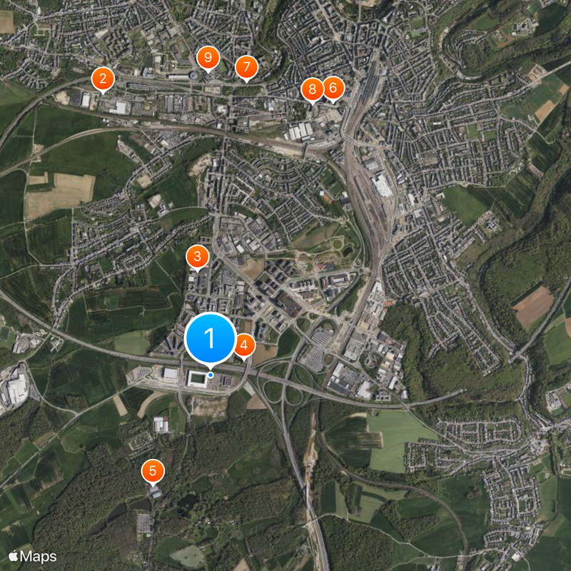 Stade de Luxembourg Mapa