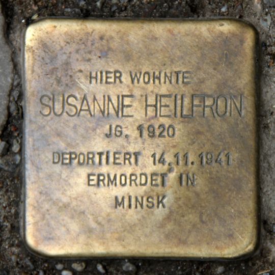 Stolperstein dedicated to Susanne Heilfron