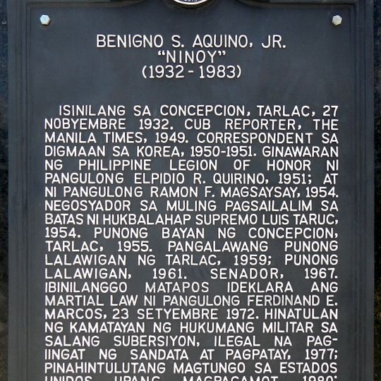 Benigno S. Aquino, Jr. historical marker