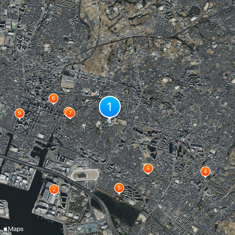 Chiba Prefectural Funabashi Senior High School Map