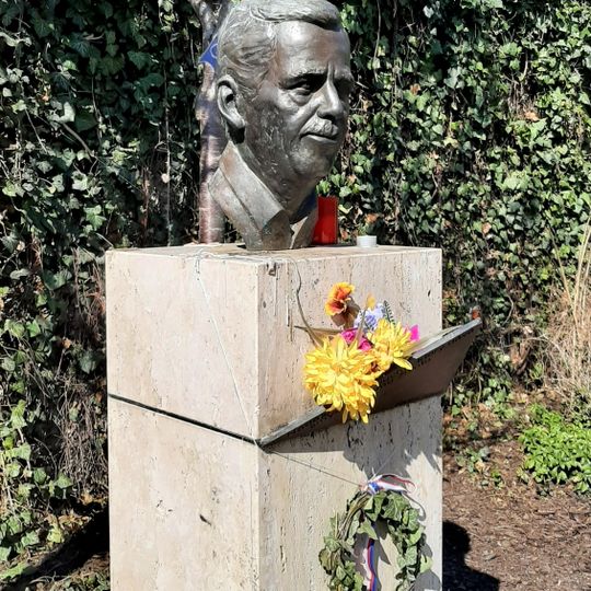 Busta Václava Havla v parku Václava Havla v Litoměřicích