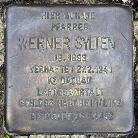 Stolperstein en memoria de Werner Sylten