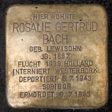 Stolperstein dedicated to Rosalie Gertrud Bach