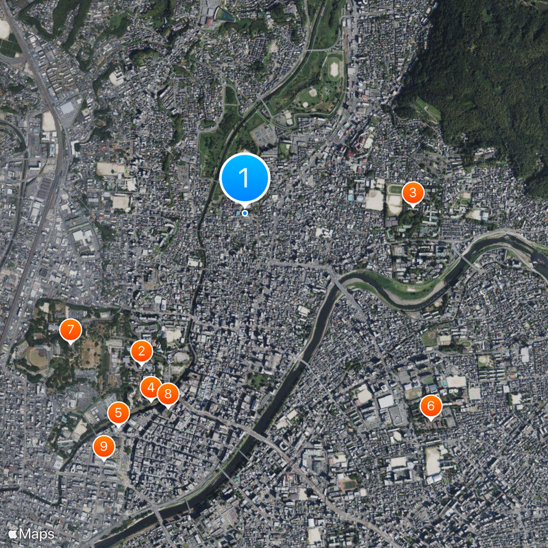 Kumamoto Municipal Hitsuyukan Senior High School Map