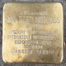 Stolperstein dedicated to Manfred Strauss