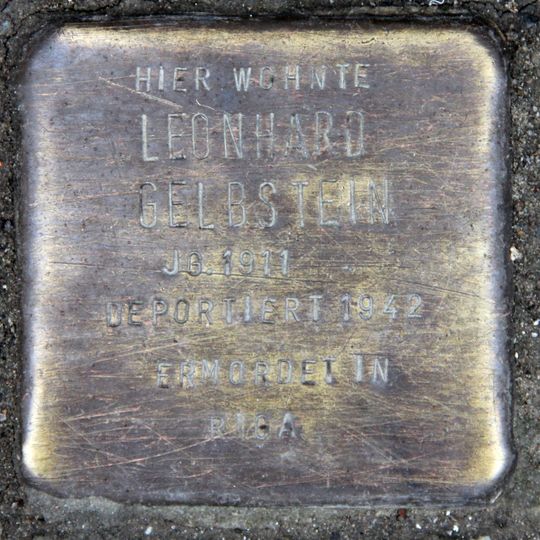 Stolperstein en memoria de Leonhard Gelbstein