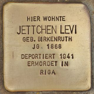 Stolperstein dedicated to Jettchen Levi