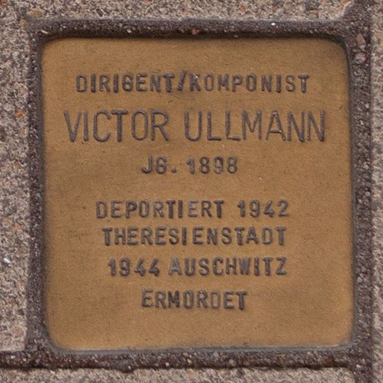 Stolperstein à la mémoire de Viktor Ullmann