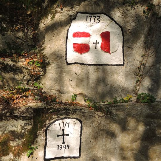 Boundary marking Ländeweg