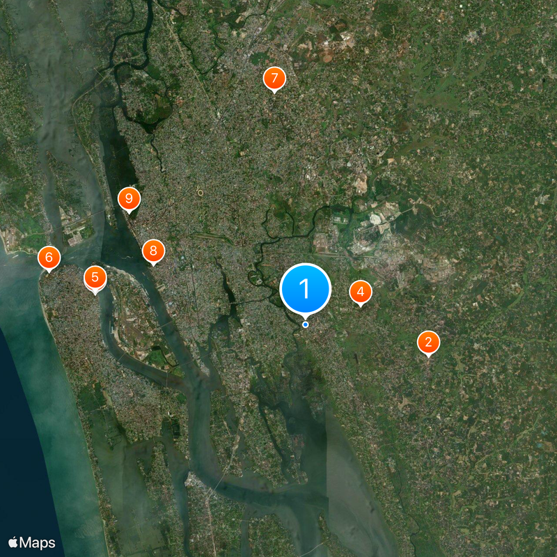 Sree Poornathrayeesa Temple Map