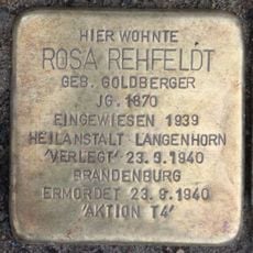 Stolperstein dedicated to Rosa Rehfeldt