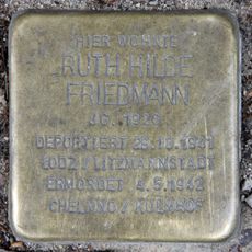 Stolperstein dedicated to Ruth Hilde Friedmann
