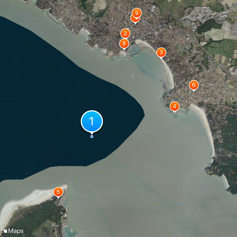 Gironde estuary Map